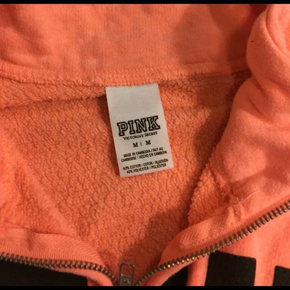 PINK Medium Quarterzip - Orange - Picture 3 of 3